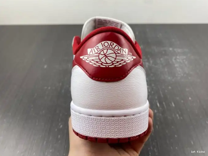 1st Kicks Shoes White Varsity Jordan 1 705329-101 Red Low Retro 0516
